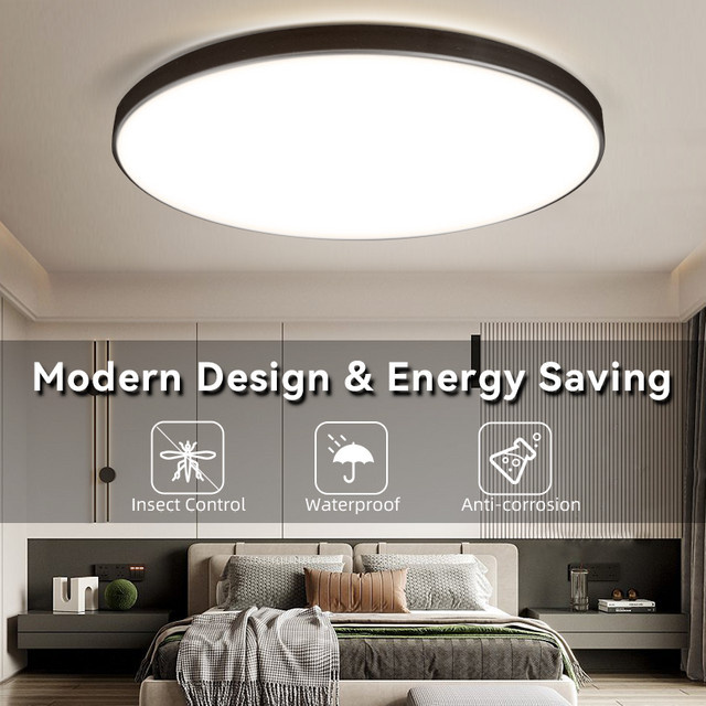 CY Moderne Runde LED-Deckenleuchte in Weiß, Wasserdicht IP65, 30 W, Ideal für Schlafzimmer und Innenbereiche - Bild 1