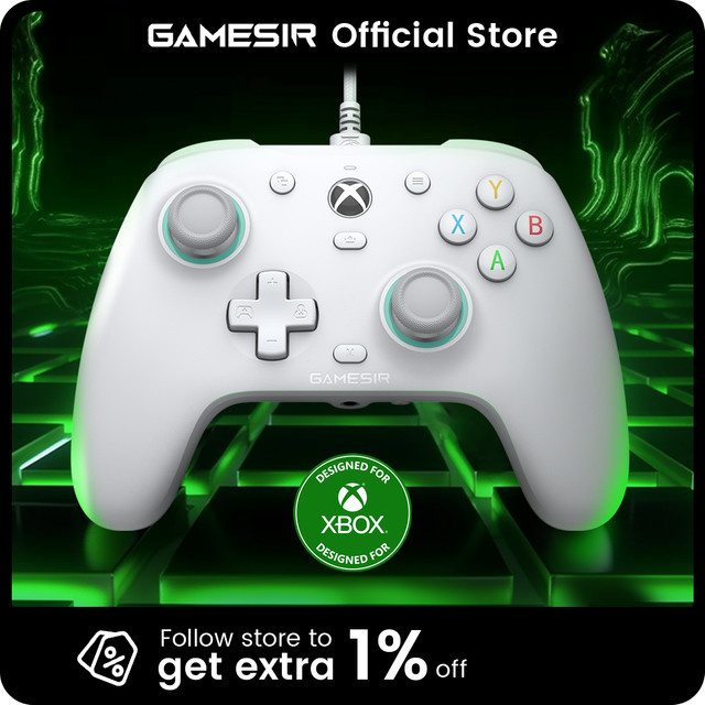 GameSir G7 SE Wired Gamepad Controller für Xbox Series X, Xbox Series S und Xbox One in Weiß - Bild 1