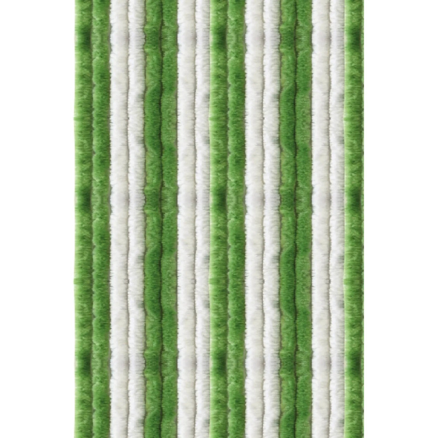 Arsvita Flauschvorhang mit Unistreifen in Grün und Weiß, B/H: 90 x 220 cm - Bild 2