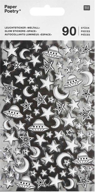 Rico Design Paper Poetry Leuchtsticker Weltall - Bild 1