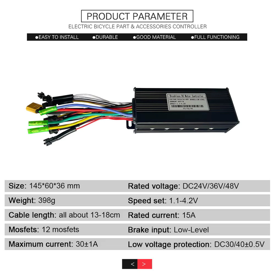 Sinawave E-Bike Controller 36V/48V mit S966 NFC Display für elektrische Fahrrad Umrüst-Sets von 250W bis 1000W - Bild 1