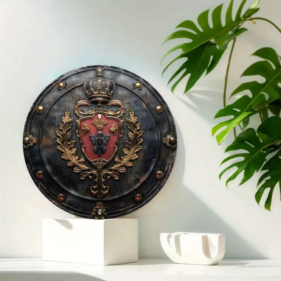 Runde Aluminium-Wandkunst von Royal Knight in Multicolour, geometrische Metalldekoration mit Durchmesser: 20 cm - Bild 3