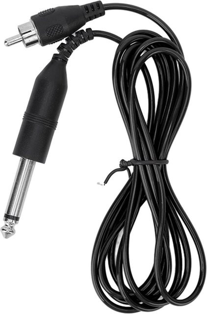 DIYelecs Tattoo Clip Cord Silikon Kabel mit gerader RCA-Schnittstelle, Schwarz - Bild 1