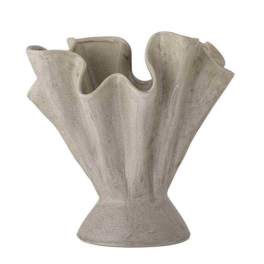 Bloomingville Vase Plier in Natur mit gewellter Struktur, skulpturales Design, Höhe: 30 cm - Bild 1