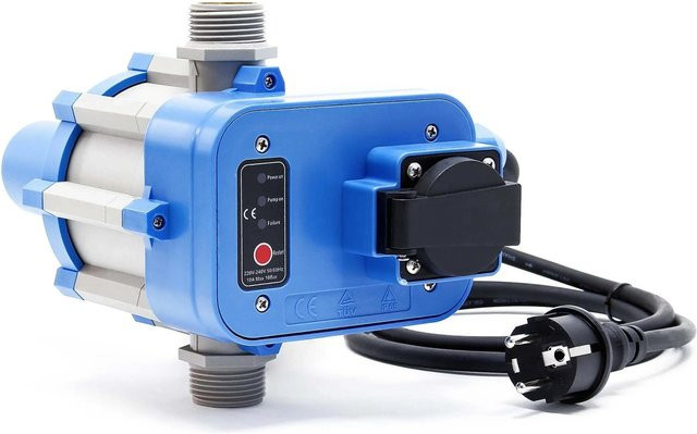 Wiltec Druckschalter Epc-1.1 230V 1-Phasig zur Pumpensteuerung für Hauswasserwerke in Blau und Grau - Bild 1