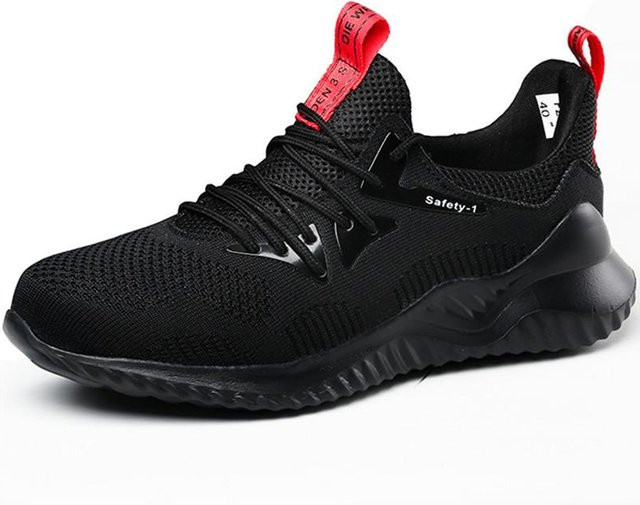 Fashnics Arbeitssicherheitsschuhe für Herren als atmungsaktive Sicherheits-Sneaker, Farbe: Schwarz, Größe: 36 - Bild 1