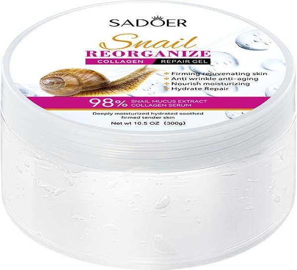 SADOER Schnecken-Kollagen Gesichtscreme Gel, 300 ml, Normale Haut - Bild 1