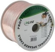INLINE Lautsprecherkabel 2x 2,5mm² CCA in transparent, 50 m - Bild 1