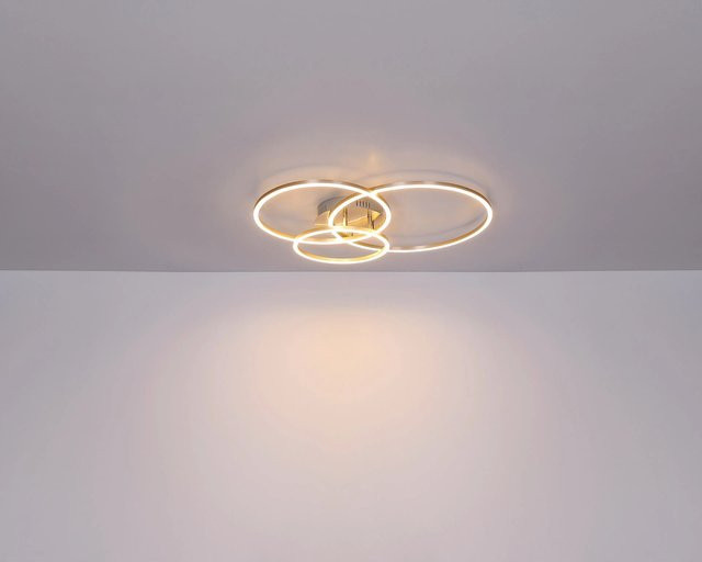 Globo LED-Deckenleuchte Munni in Nickel matt und Weiß, rund und modern - Bild 1