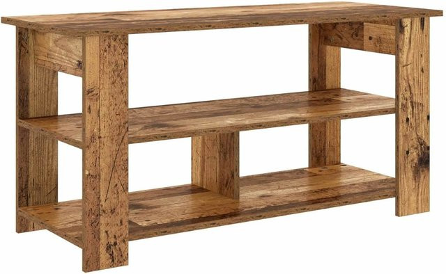 vidaXL TV-Ständer aus Altholz in Braun mit Medienfächern, B/T/H: 100 x 40 x 50 cm - Bild 1