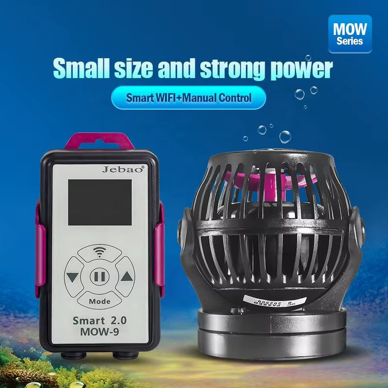 Jebao Jecod MOW Serie Intelligente DC-Wellenmacherpumpe mit 3D-Rotationswinkel und WLAN für Riff-Salzwasser-Aquarien, Schwarz - Bild 2