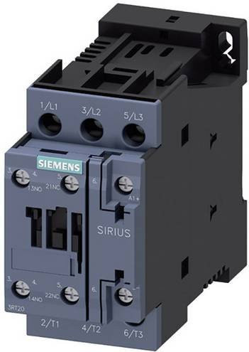 Siemens SIRIUS Schütz 3RT2027-1BB40 in Grau mit 3 Schließern, 15kW, 24 V/DC und 32A sowie Hilfskontakt - Bild 1