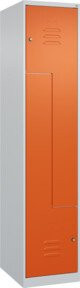 C+P Z-Spind Classic PLUS Spind mit 2 Fächern, Grau/Orange, H x B x T: 185 x 40 x 50 cm - Bild 1