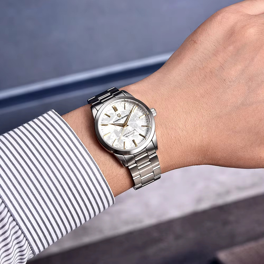 PAGANI DESIGN Armbanduhr, Quarz, Edelstahl, 40 mm, Weiß, Herren - Bild 2