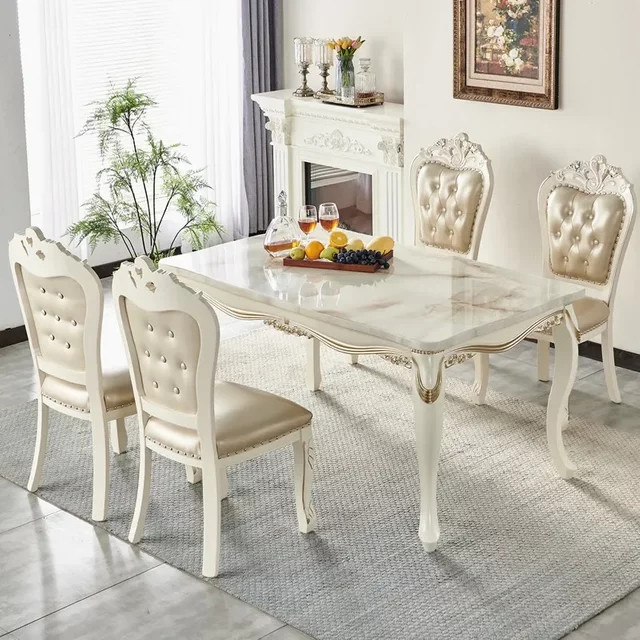 Moderner Esstisch von DUTRIEUX in Weiß im europäischen Designer-Stil - Bild 1