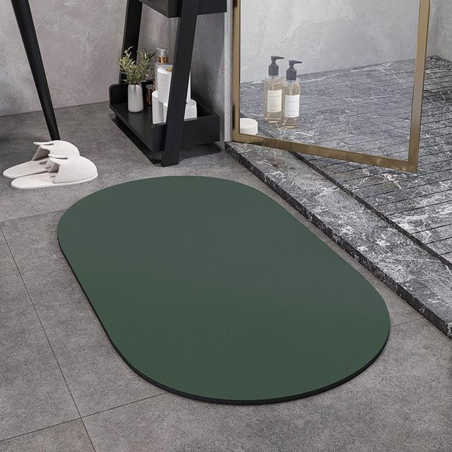 Schnelltrocknende und saugfähige Kieselgurmatte von Yiran Furniture für das Badezimmer, rutschfest und schlicht, B/B: 50 x 80 cm - Bild 1