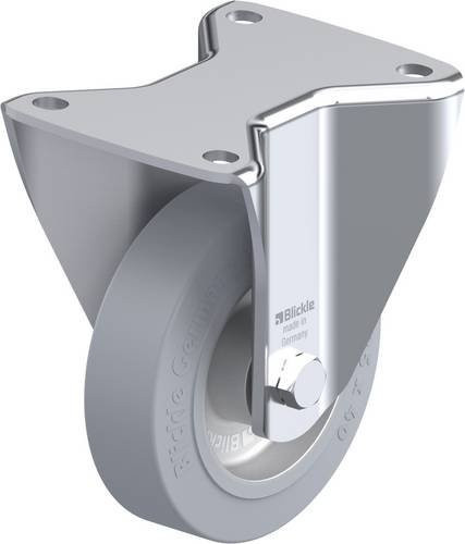 Blickle Bockrolle BH-ALEV 125K-3-SG in Grau aus Stahl mit 125 mm Rad-Durchmesser und 250 kg Tragfähigkeit - Bild 1