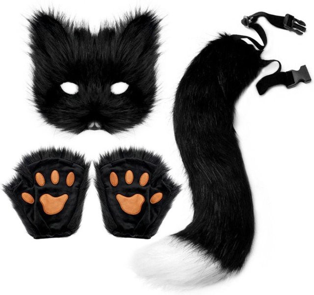 Yiran toy Halloween Tier Cosplay Requisiten, Plüsch, Schwarz, ab 8 Jahren, 1-teiliges Set - Bild 1