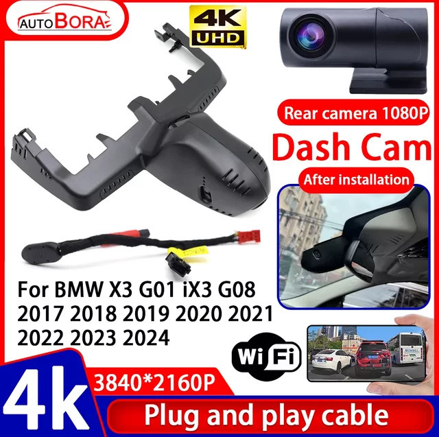 ZhuCamX 4K UHD Dashcam Auto-DVR Videorekorder für BMW X3 G01 und IX3 G08, Schwarz - Bild 1