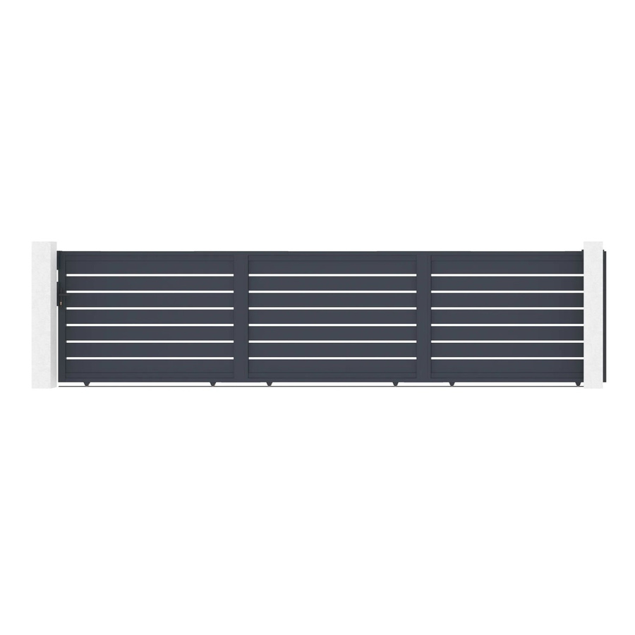 Casanoov Schiebetor Vogel aus Aluminium mit Ranger C300 Motorisierung, Farbe Anthrazit/Grau, B: 586 cm, H: 140 cm - Bild 2