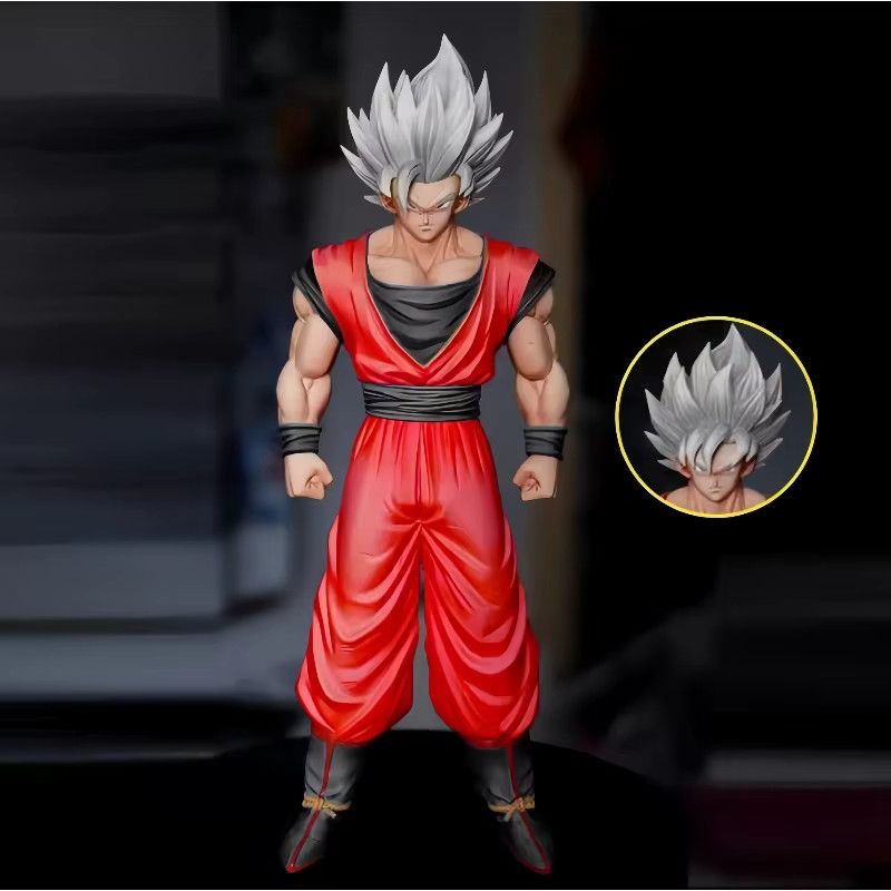 Bandai Wukong Anime Figur Doppelköpfige Schnitzerei Handheld Ornament Höhe: 32 cm - Bild 2