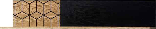 Wandboard Mosaic aus massiver Eiche, geölt, Farbe Braun/Schwarz, Breite: 170 cm - Bild 1