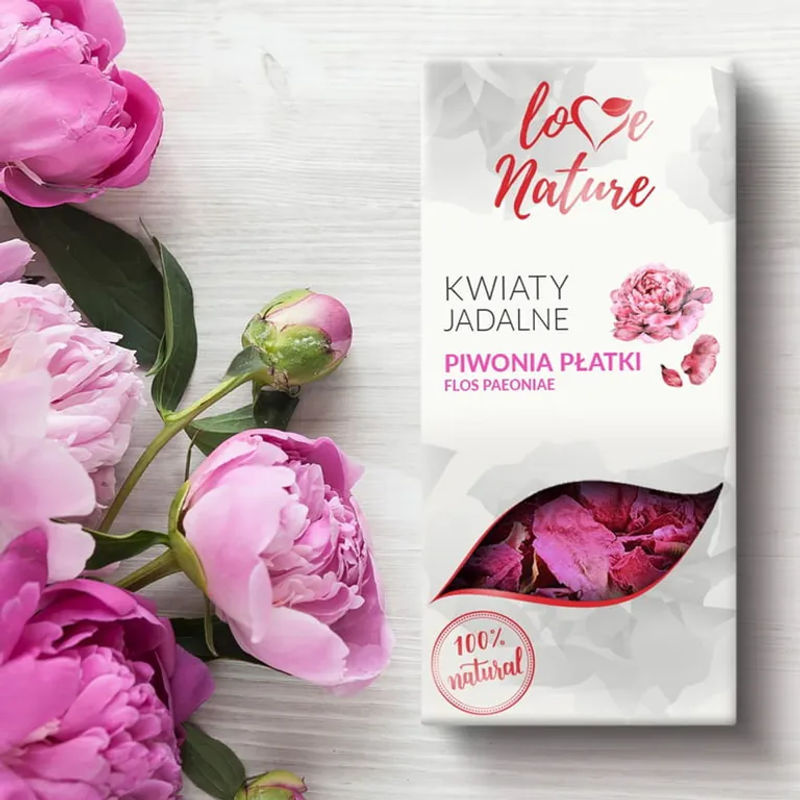 Love Nature Essbare Getrocknete Pfingstrosenblüten in Rosa zur Dekoration - Bild 2