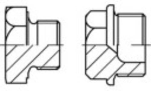 TOOLCRAFT 141981 Verschlussschrauben M14 Außensechskant DIN 7604 aus Stahl, 50 Stück - Bild 1