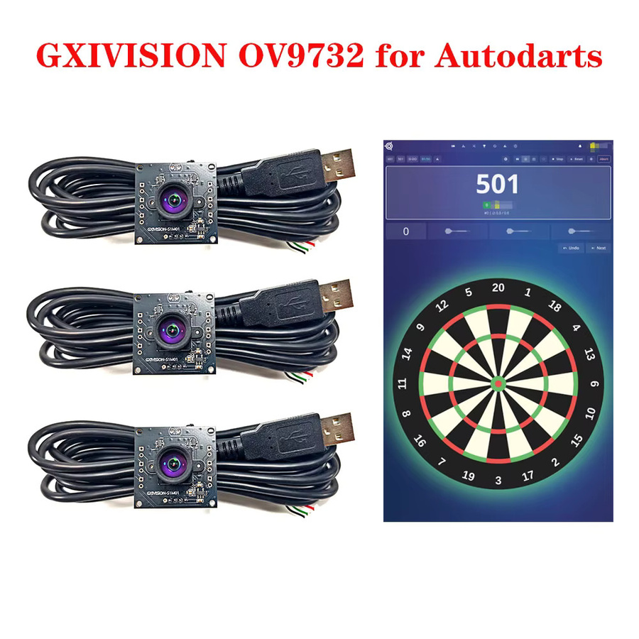GXIVISION OV9732 1MP Kameramodul mit 100 Grad Sichtfeld in Schwarz für Autodarts-Punktezählsysteme - Bild 3