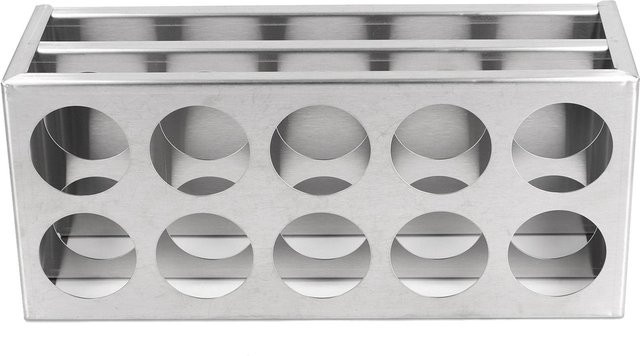 KaiSai Reagenzglashalter aus Edelstahl in Silber mit 10 Löchern für 40 mm Durchmesser - Bild 1