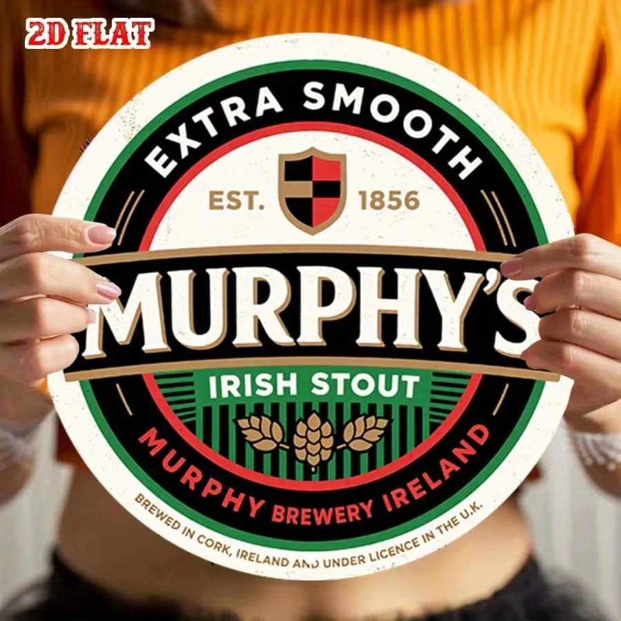 CIFBUY Murphy's Irish Stout Beer Metallschild Vintage Pub Wandkunst Dekor, B: 20,32 cm, H: 30,48 cm, bunter Look - Bild 4