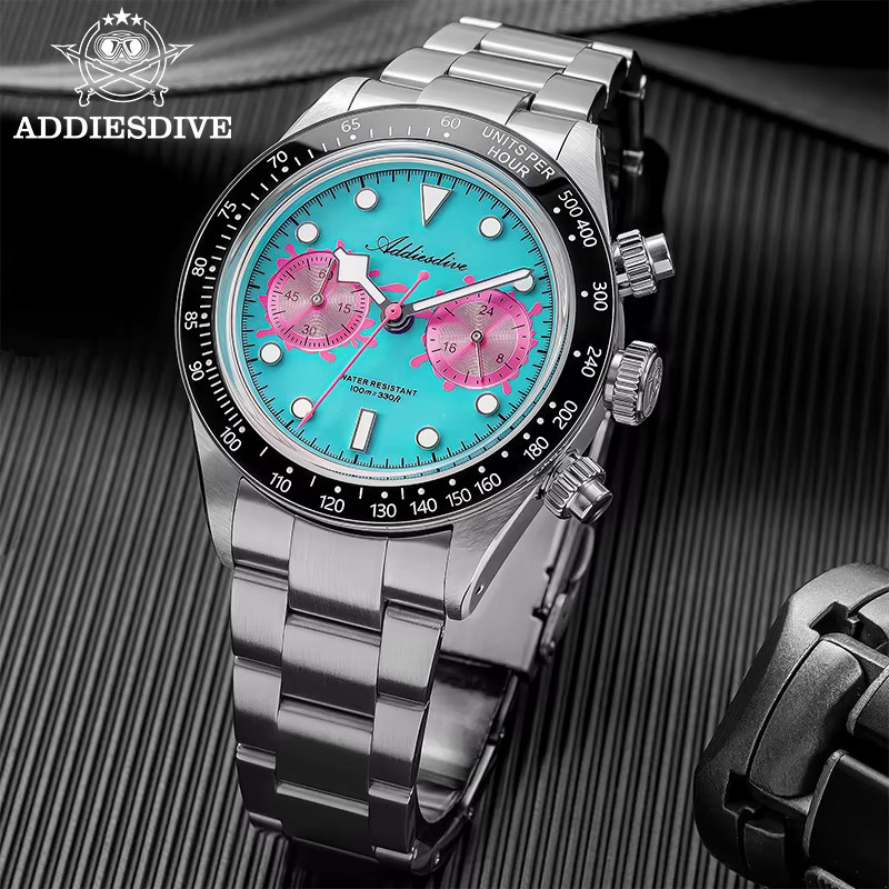 ADDIESDIVE Armbanduhr, Quarz, Edelstahl, Keramiklünette, Herren - Bild 2