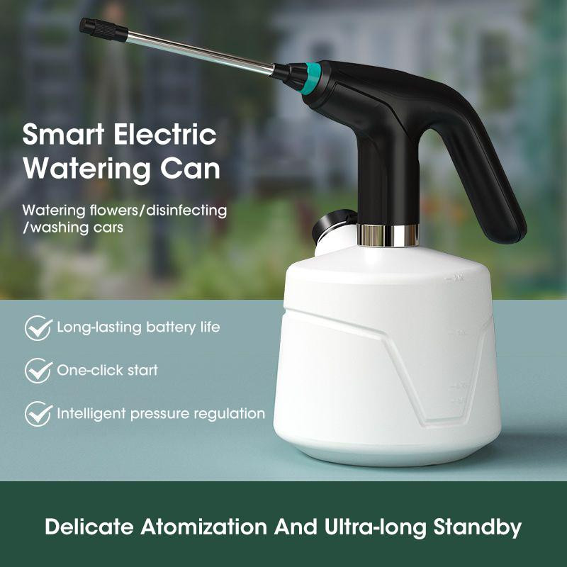 Elektrische Pflanzensprühflasche mit 2L Fassungsvermögen, automatische Bewässerung und USB-Aufladung, Vernebler und Desinfektionssprüher für deine Gartenpflege in Schwarz oder Weiß - Bild 3