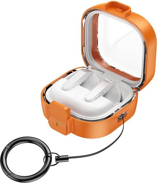 Regenbogen-Serie transparente Kopfhörerhülle für Samsung Galaxy Buds 4 Pro in Transparent und Orange - Bild 1