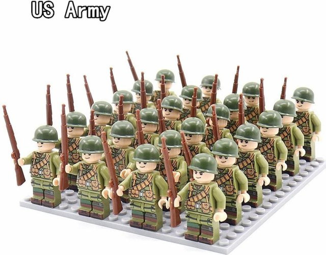 MINISO WW2 Militär Soldaten Bausteine, 24-teiliges Set, ab 3 Jahren - Bild 1