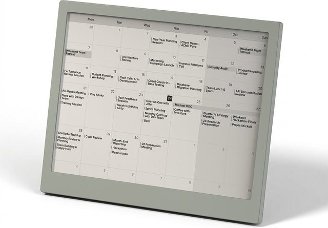 TRMNL X Smartes E-Ink Display 10.3 Zoll mit Battery Upgrade in Salbei Grün Grau - Bild 1