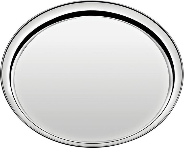 Tramontina Bueno Edelstahl Tablett rund, Silber, 2er Pack - Bild 1