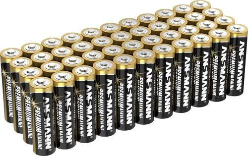 Ansmann LR06 Mignon AA Alkali-Mangan Batterien 1.5V, 44 Stück, Schwarz - Bild 1