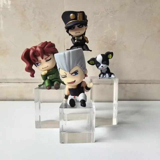 Bandai Jojo Stardust Crusaders Anime Chibi Figuren Set, 4 Stück Multicolor, Jotaro Kakyoin Polnareff Iggy - Bild 1