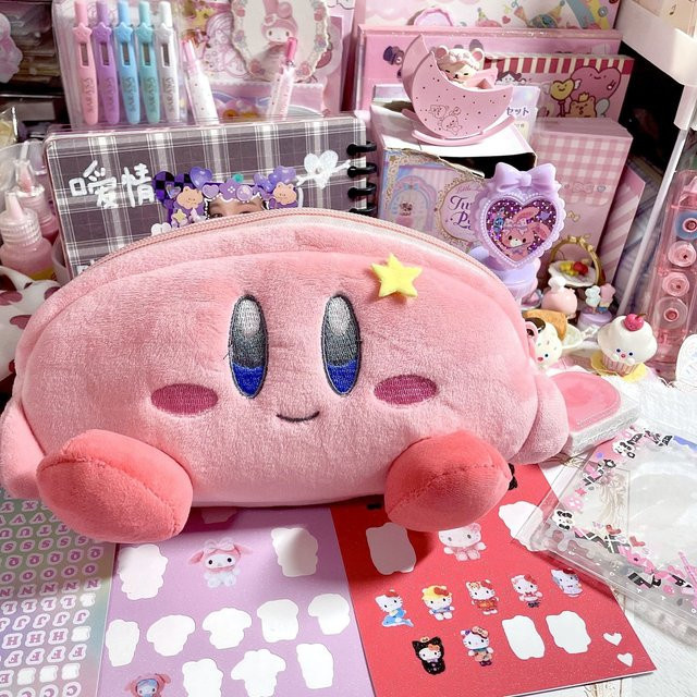 TAKARA TOMY Kirby Plüsch Federmäppchen in Pink für Kinder - Bild 1