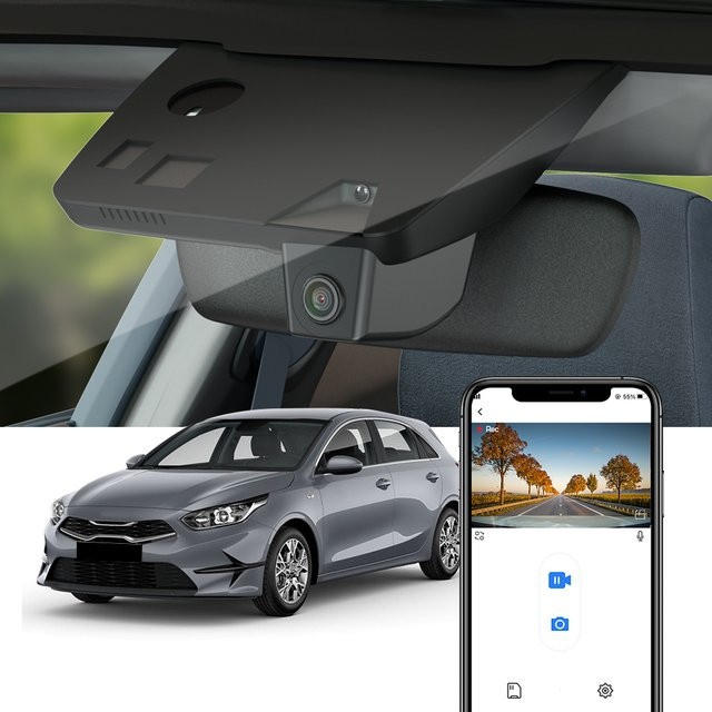 FITCAMX 4K Dashcam für Kia Ceed 2018-2026, Schwarz, mit Nachtsicht und OEM-Optik - Bild 1