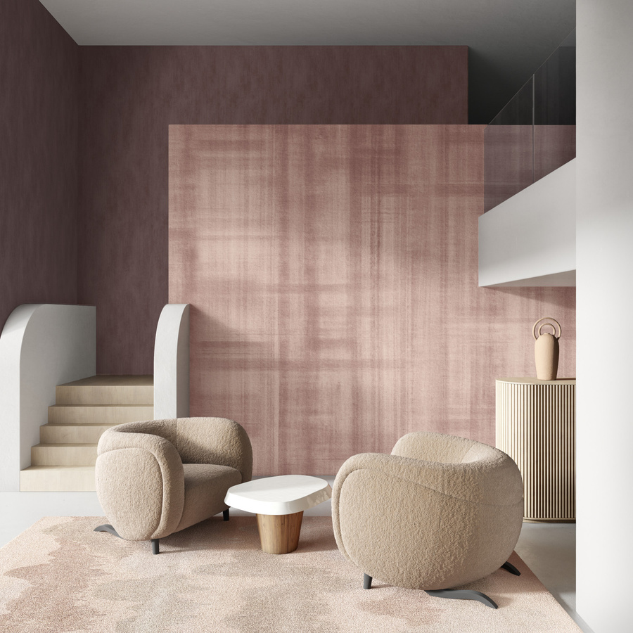 Essentials by Arte International Wandbild Doudeville in Lila und Pink mit modernem Streifenmuster - Bild 1