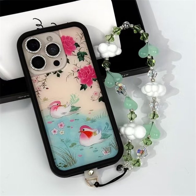 Wildflower Lovers Lagoon Handyhülle für iPhone 17 16 15 14 13 12 Pro Max Plus in Multicolour mit Fashion Flower Lakeside Design und stoßfestem Schutz - Bild 1