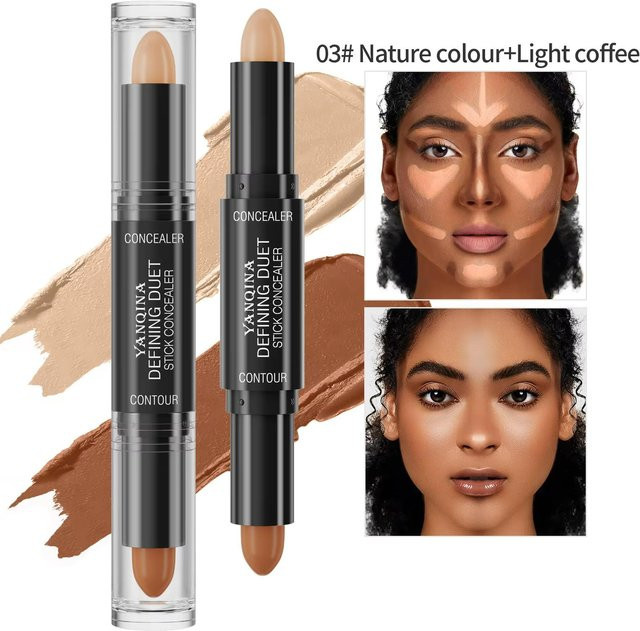 OTRESS Foundation Concealer Stick, 03# Nature colour+Light coffee, Unisex - Bild 1