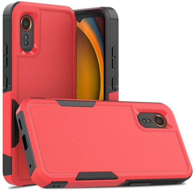 Stoßfeste Hybridhülle für Samsung Galaxy Xcover 7 in Rot, Zweischichtiges Design aus TPU und PC - Bild 1