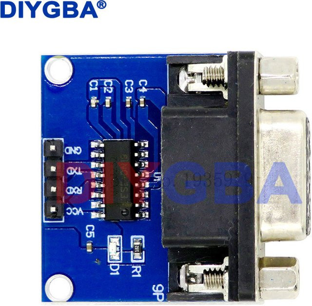 100er Set MAX3232 RS232 zu TTL Serieller Port Konverter mit DB9 Stecker in Blau - Bild 1