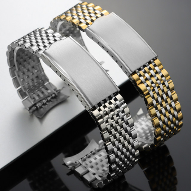 Uhrenarmband Edelstahl, Faltschließe, Herren, 18mm 19mm 20mm - Bild 1