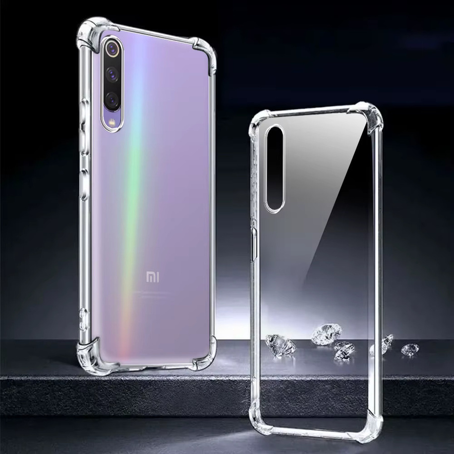 Stoßfeste TPU Silikon Schutzhülle für Xiaomi Mi 9, 9 SE, 9T Pro, Mi 9 Lite, CC9, CC9E, A3 Lite in Transparent - Bild 4