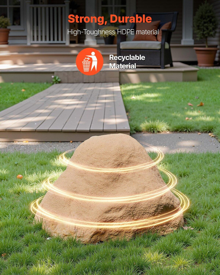 Buying Solutions, MB Outdoor-Abdeckung für Brunnenpumpen aus Polyresin in Sandfarbe mit realistischer Felsstruktur - Bild 2