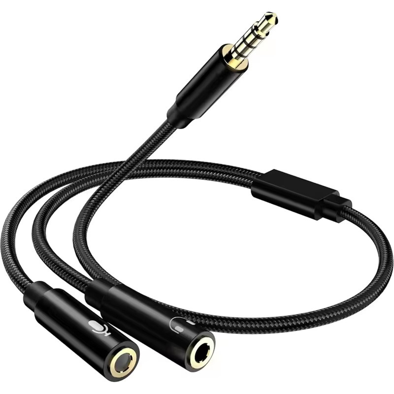 OUIO Kopfhörer-Splitterkabel AUX-Audio-Adapterkabel in Schwarz mit 3,5 mm Stecker auf 2 Buchsen als Y-Verlängerungskabel für Telefon, Laptop, MP3 und PS5 - Bild 3